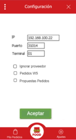 Ajustes - antes
